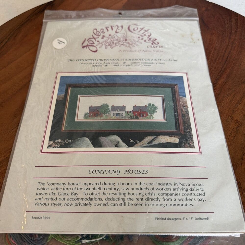 Company Houses Foxberry Cottage Crafts 14 Count Counted Crossstitch Embroidery